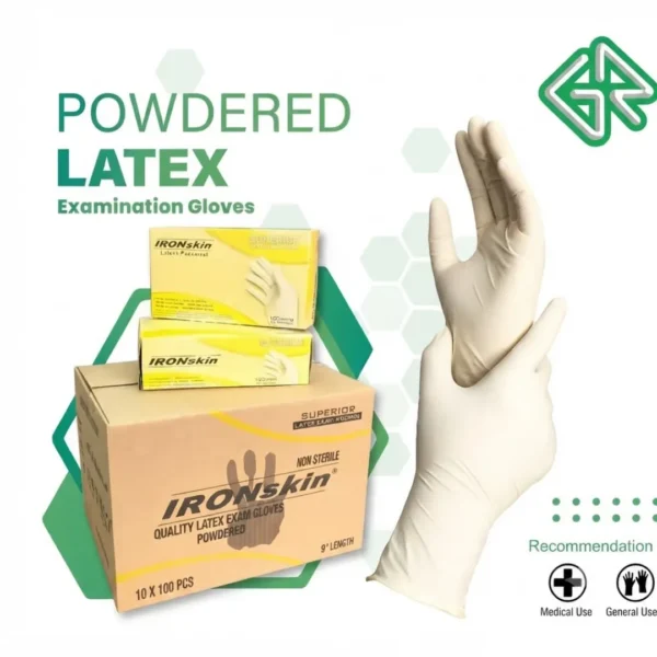 GUANTES LATEX CON POLVO